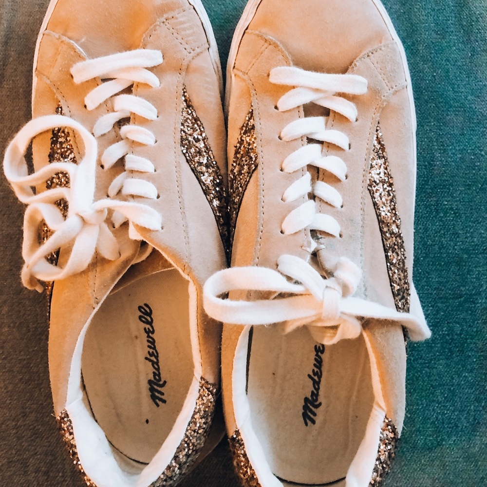 Madewell Glitter Sidewalk Sneakers